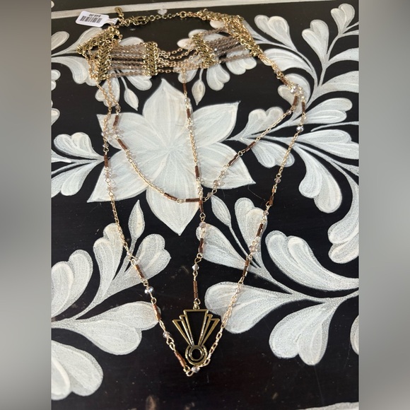 Free People Ariana Ost Lotus Layered Gold Choker - Picture 5 of 6